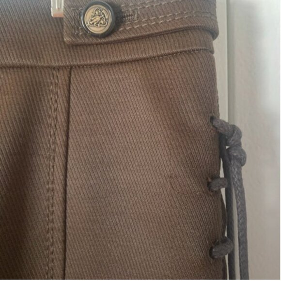 Gucci Elsa Skirt by Frida Giannini Brown Wool Lace-Up Detail IT 44 NWT - Picture 4 of 9